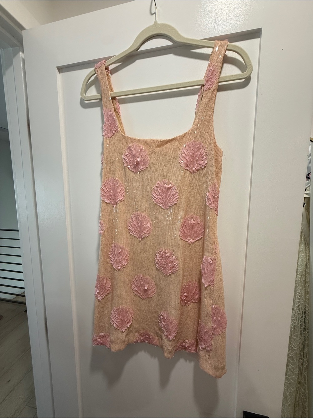 Show Me Your Mumu Lets Go Mini Dress Pink Sequin Shell Dress | Size S - Picture 8 of 15